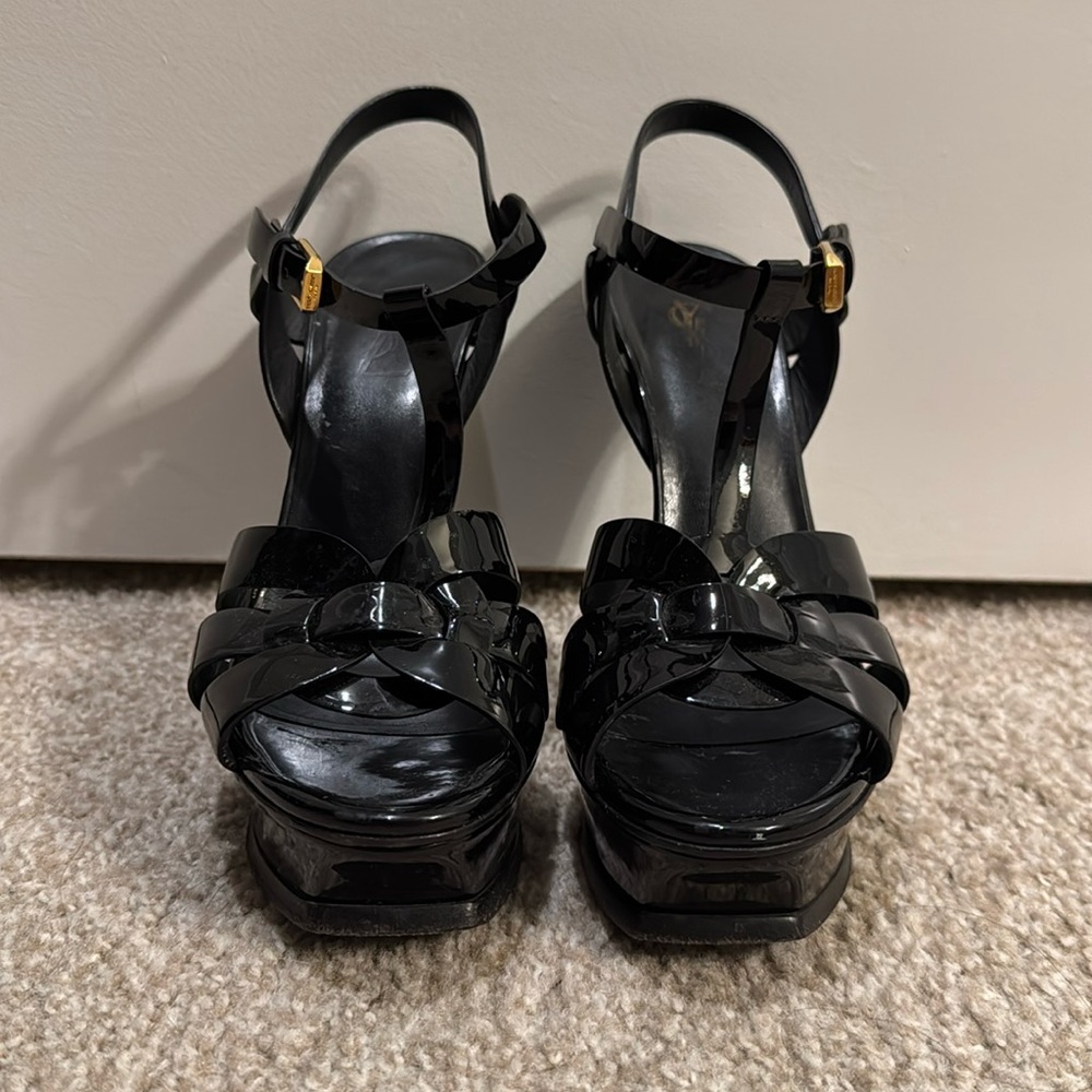 YSL Black Tribute Heels
